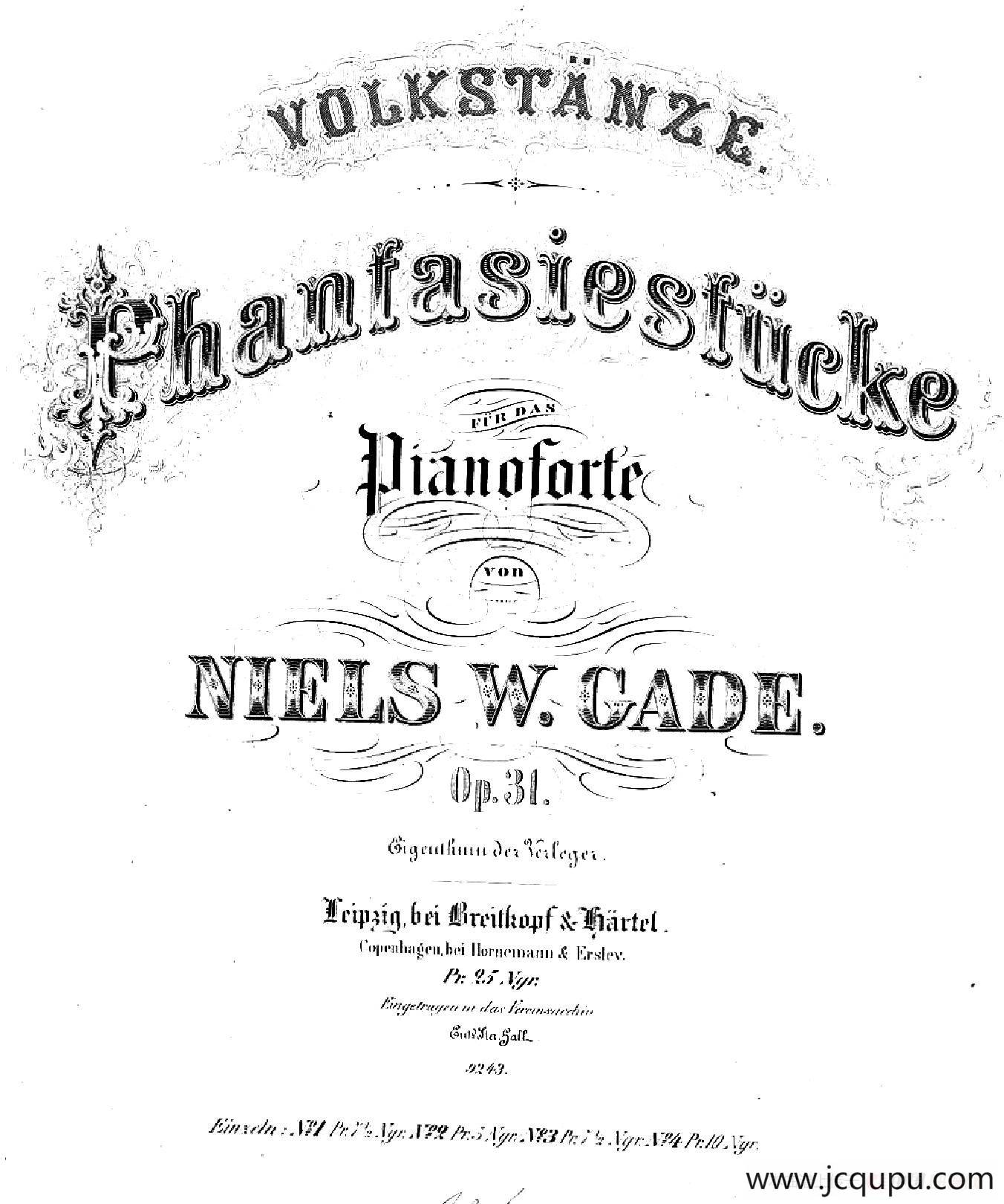 Phantasiestücke Op.31（幻想曲集·1. f小调）简谱