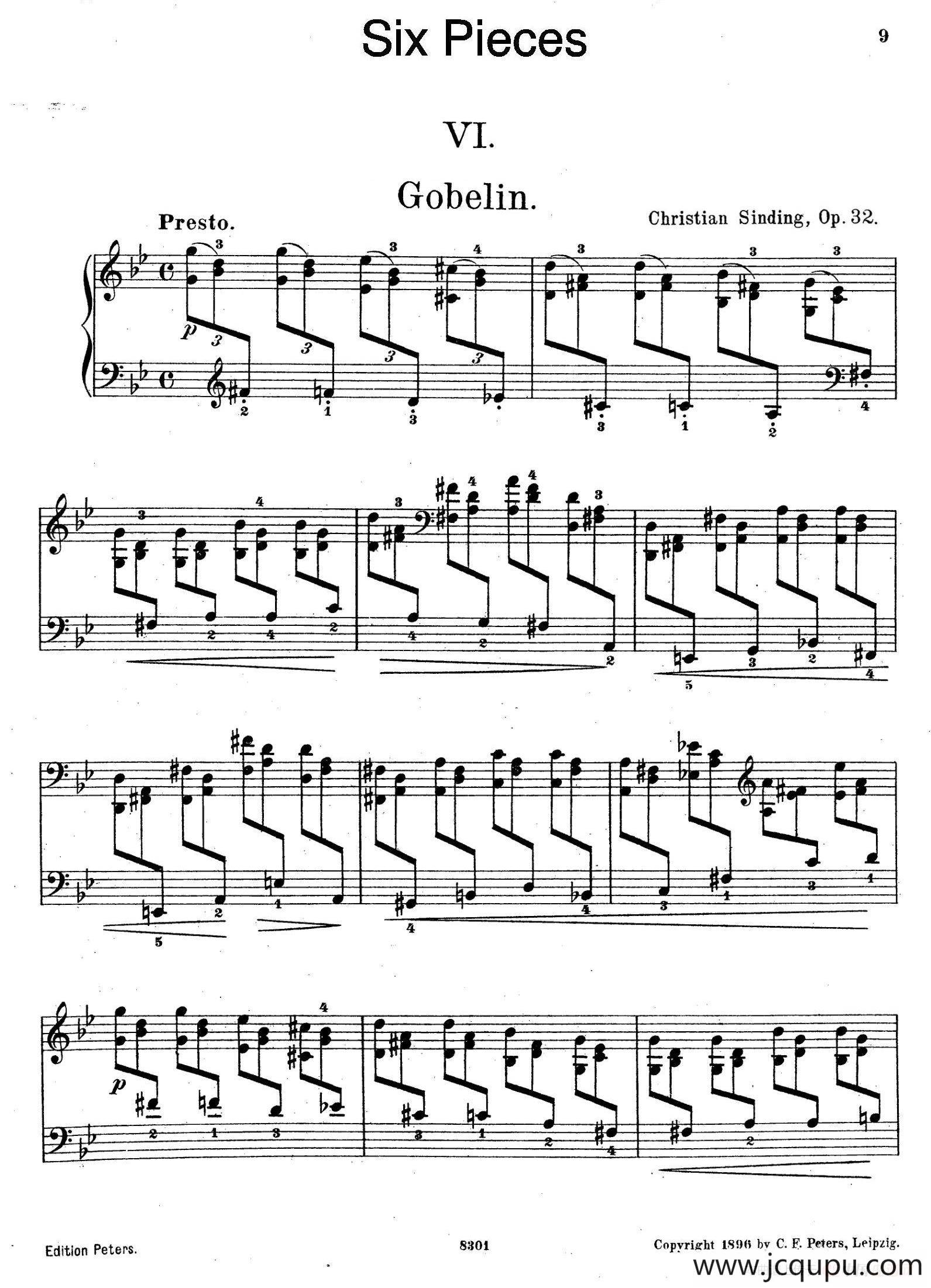 Six Pieces Op.32（6首小品·6. 精灵 ）简谱