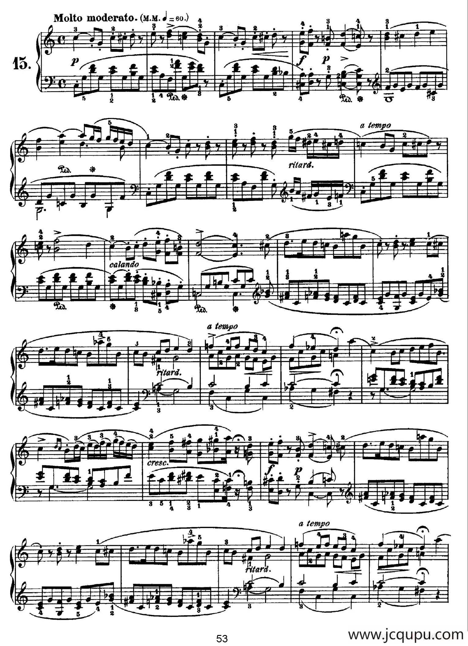 Nocturne No.15 in C Major（C大调第十五号夜曲）简谱