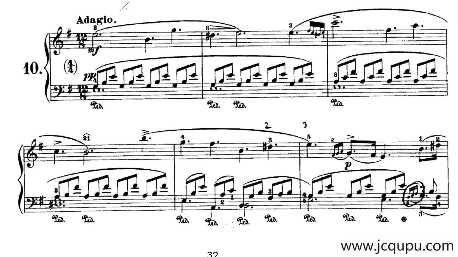 Nocturne No.10 in e Minor（e小调第十号夜曲）简谱