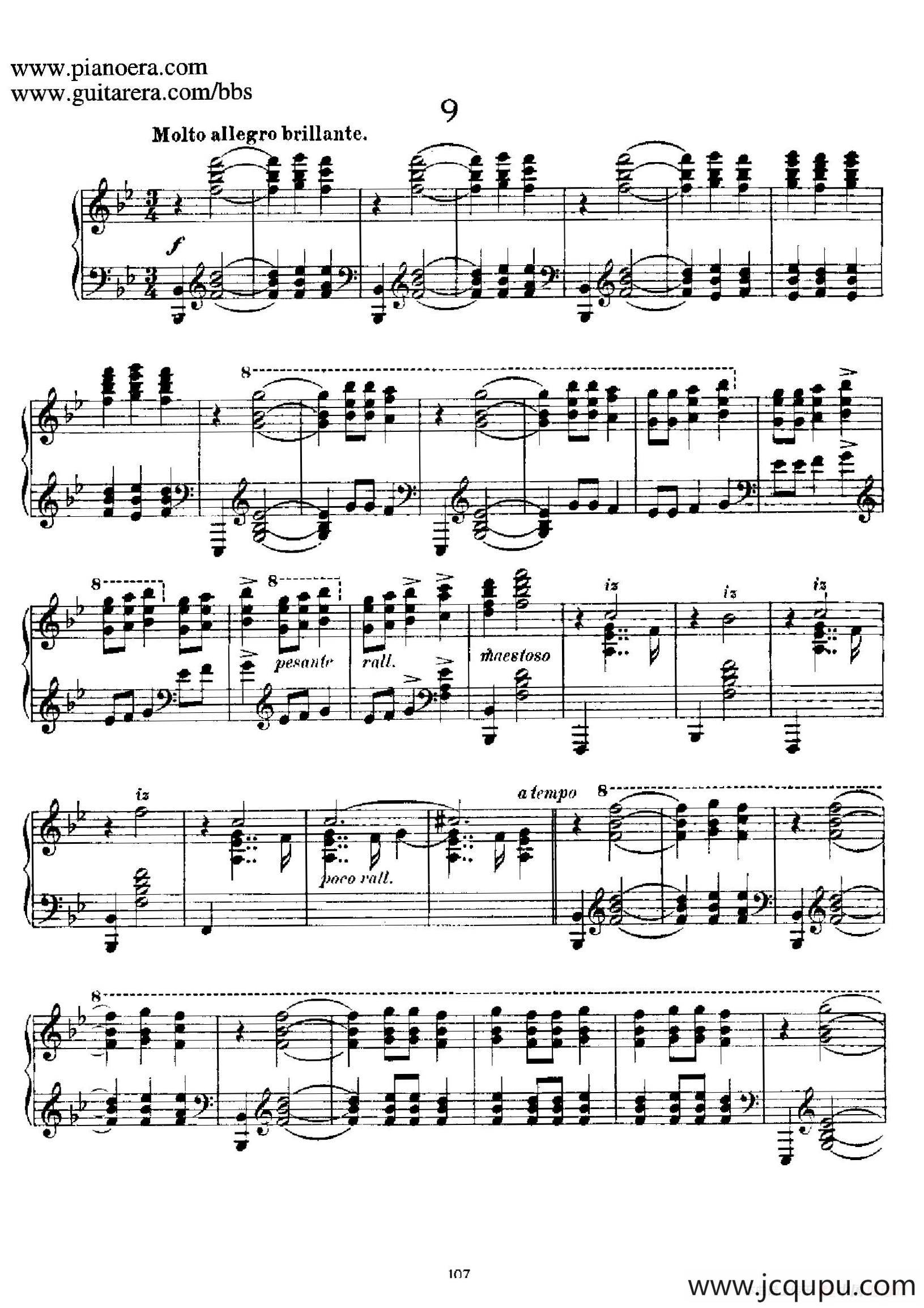 12 Spanish Danses Op.37（12首西班牙舞曲·9）简谱