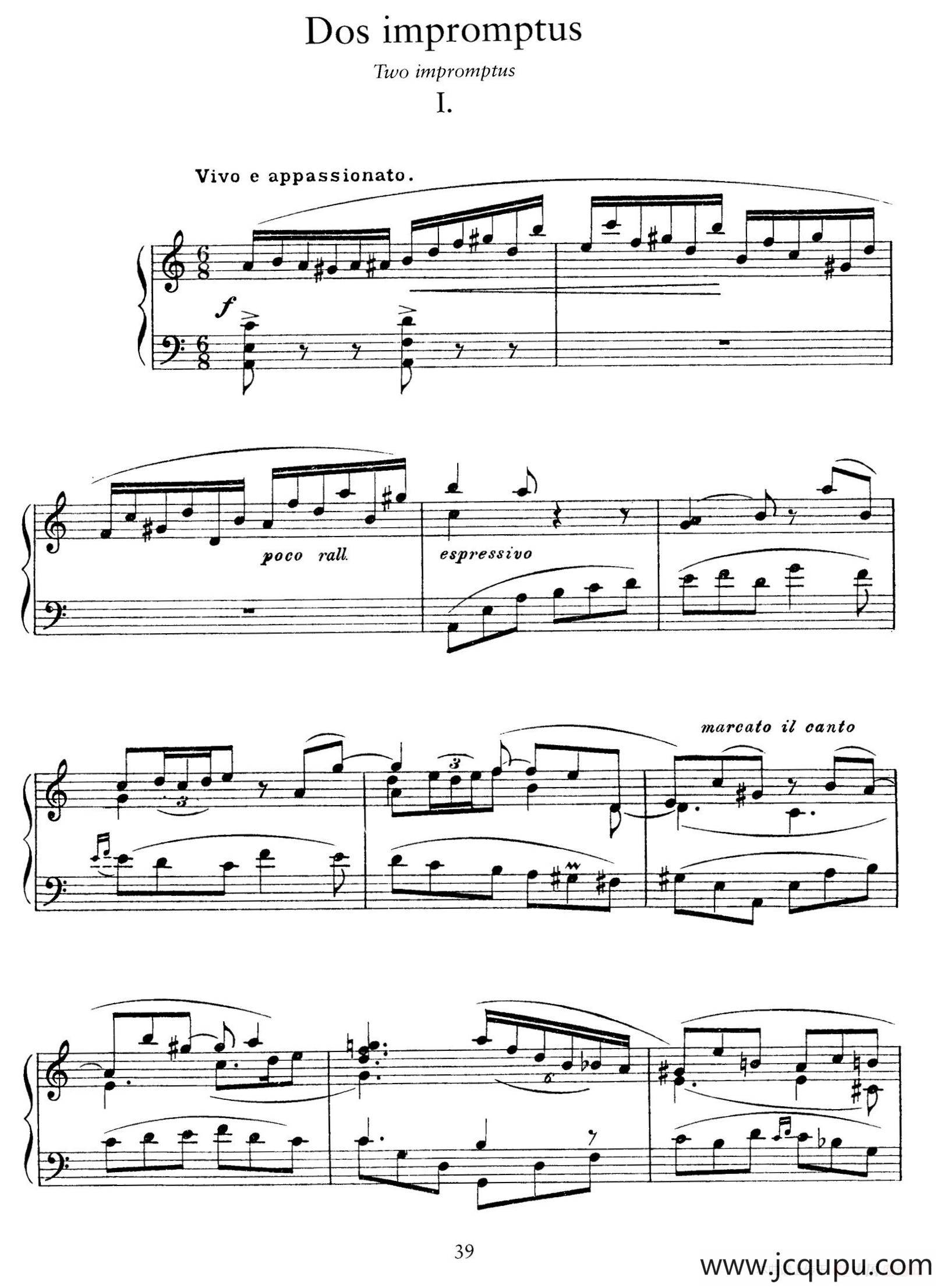 Impromptu in a Minor（a小调即兴曲）简谱