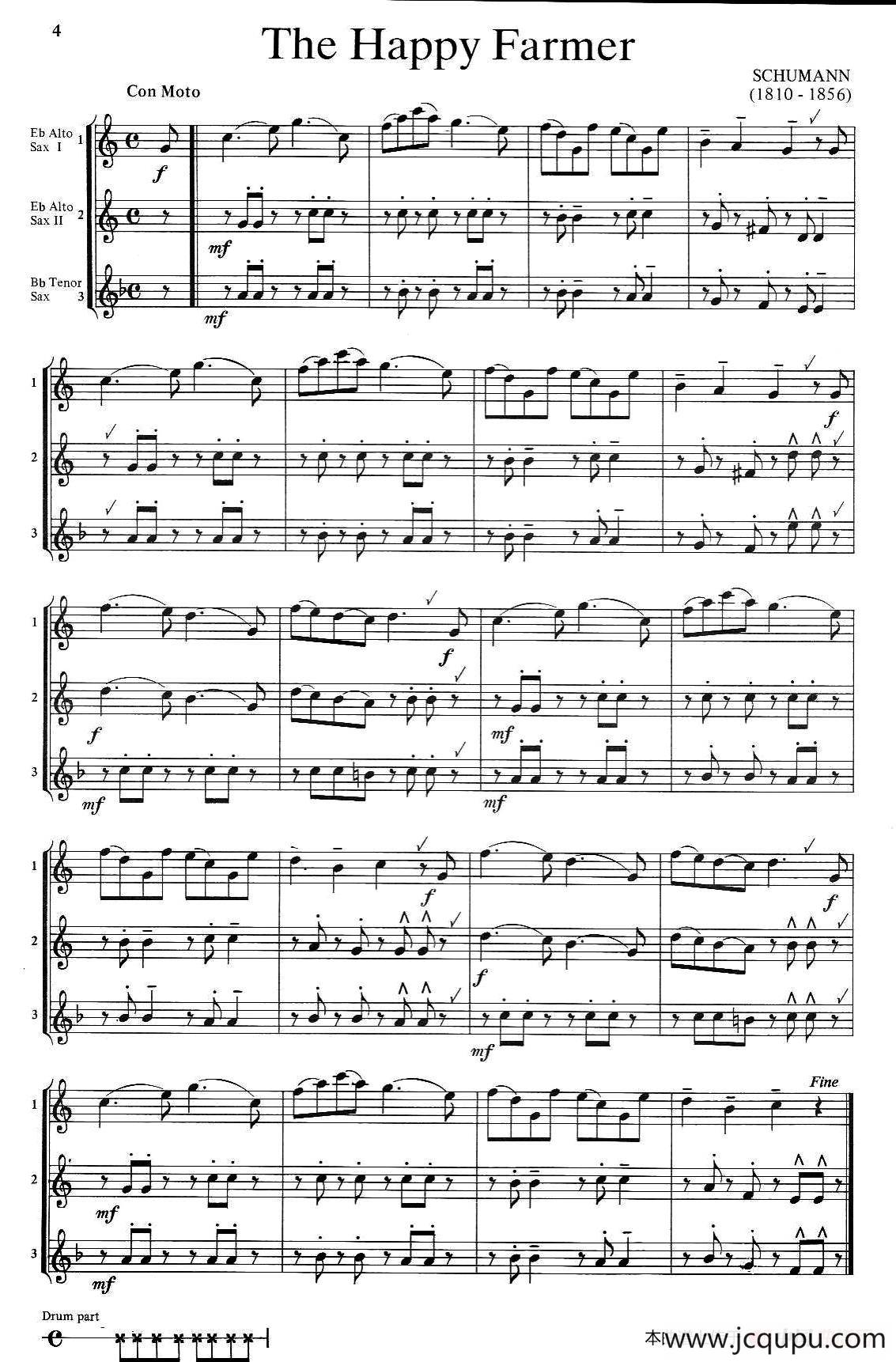 the  happy farmers（三重奏）简谱