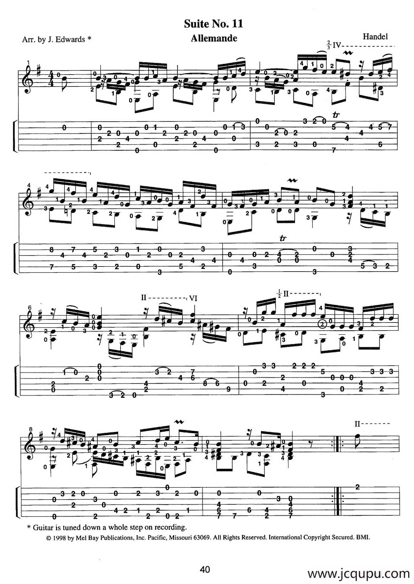 古典吉他：From the Dance（Suite No.11）简谱