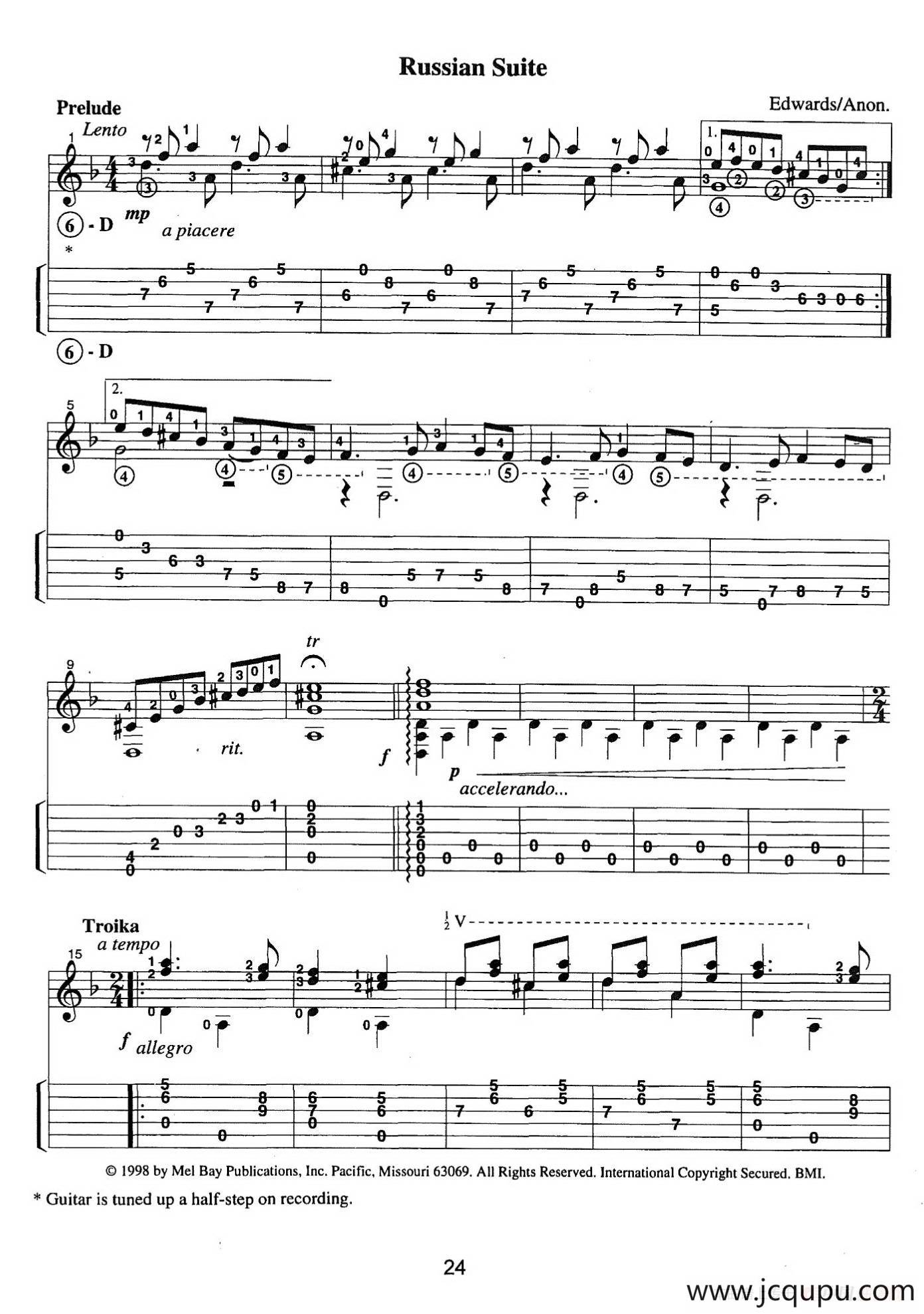 古典吉他：From the Dance（Russian Suite）简谱