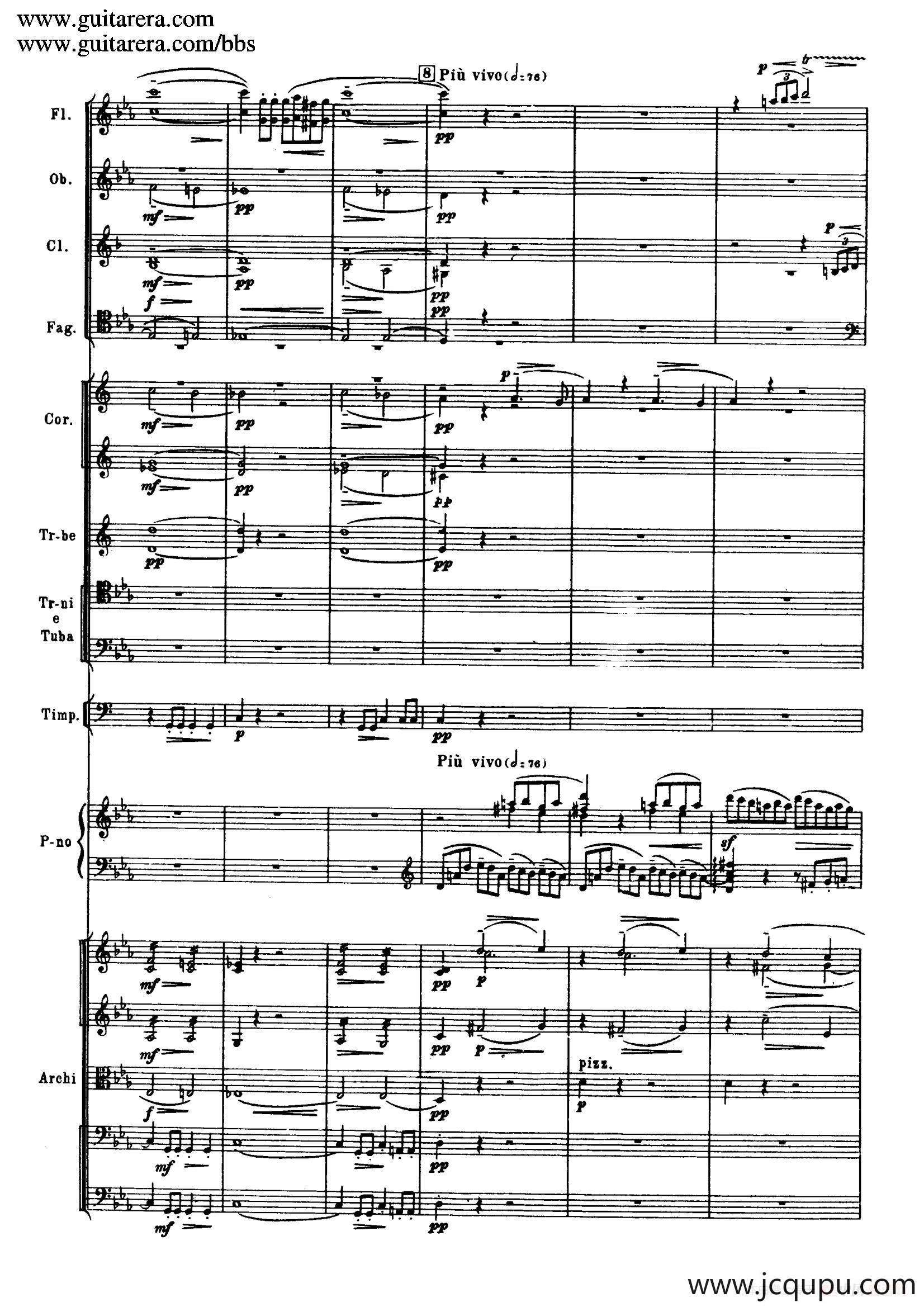 c小调第二钢琴协奏曲 Op.18（第一乐章总谱·P19——27）简谱