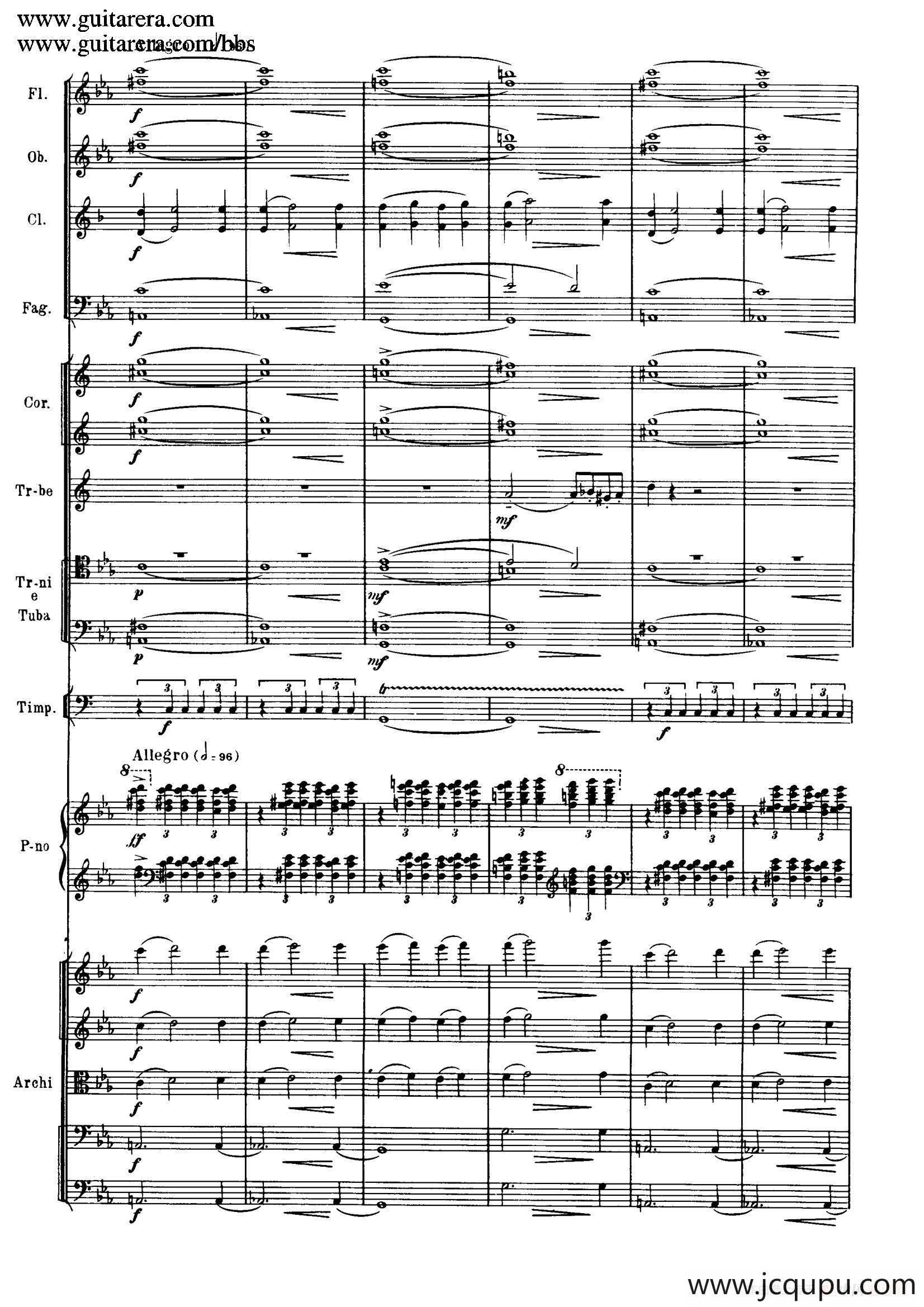 c小调第二钢琴协奏曲 Op.18（第一乐章总谱·P28——36）简谱