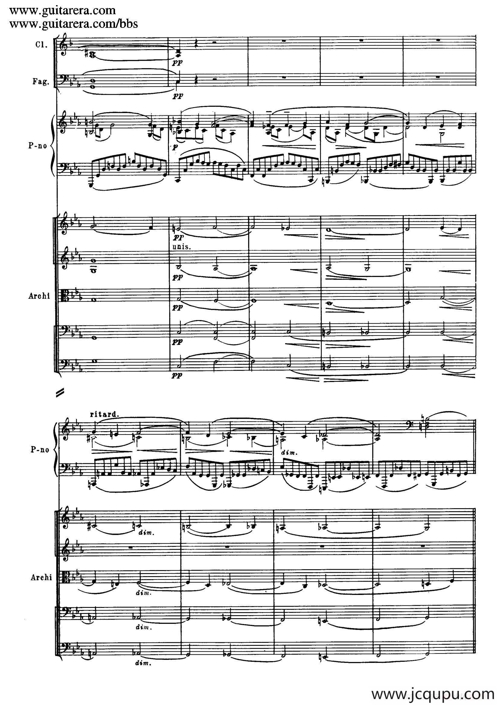 c小调第二钢琴协奏曲 Op.18（总谱·P37——45）简谱