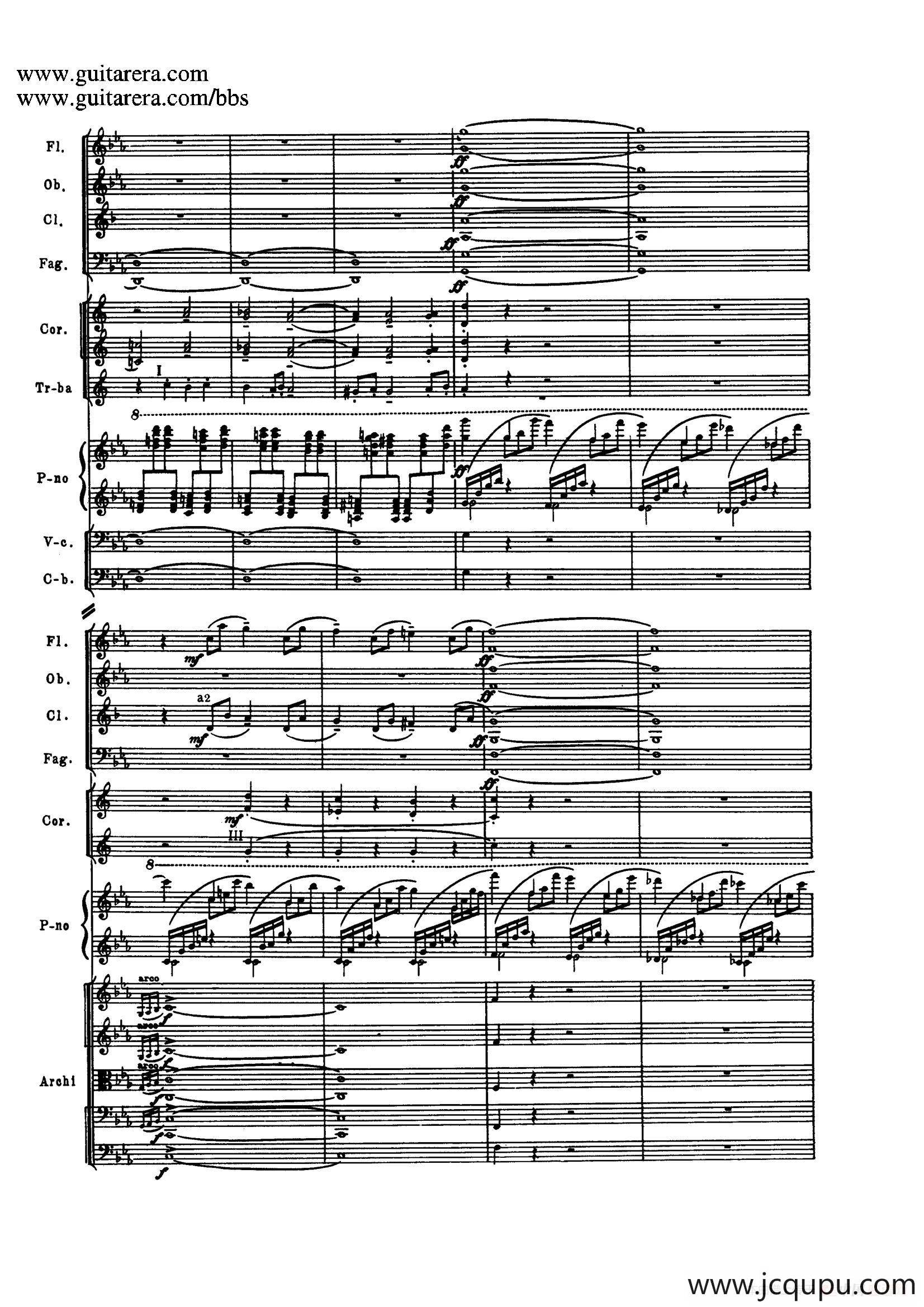 c小调第二钢琴协奏曲 Op.18（第三乐章总谱P13——24）简谱