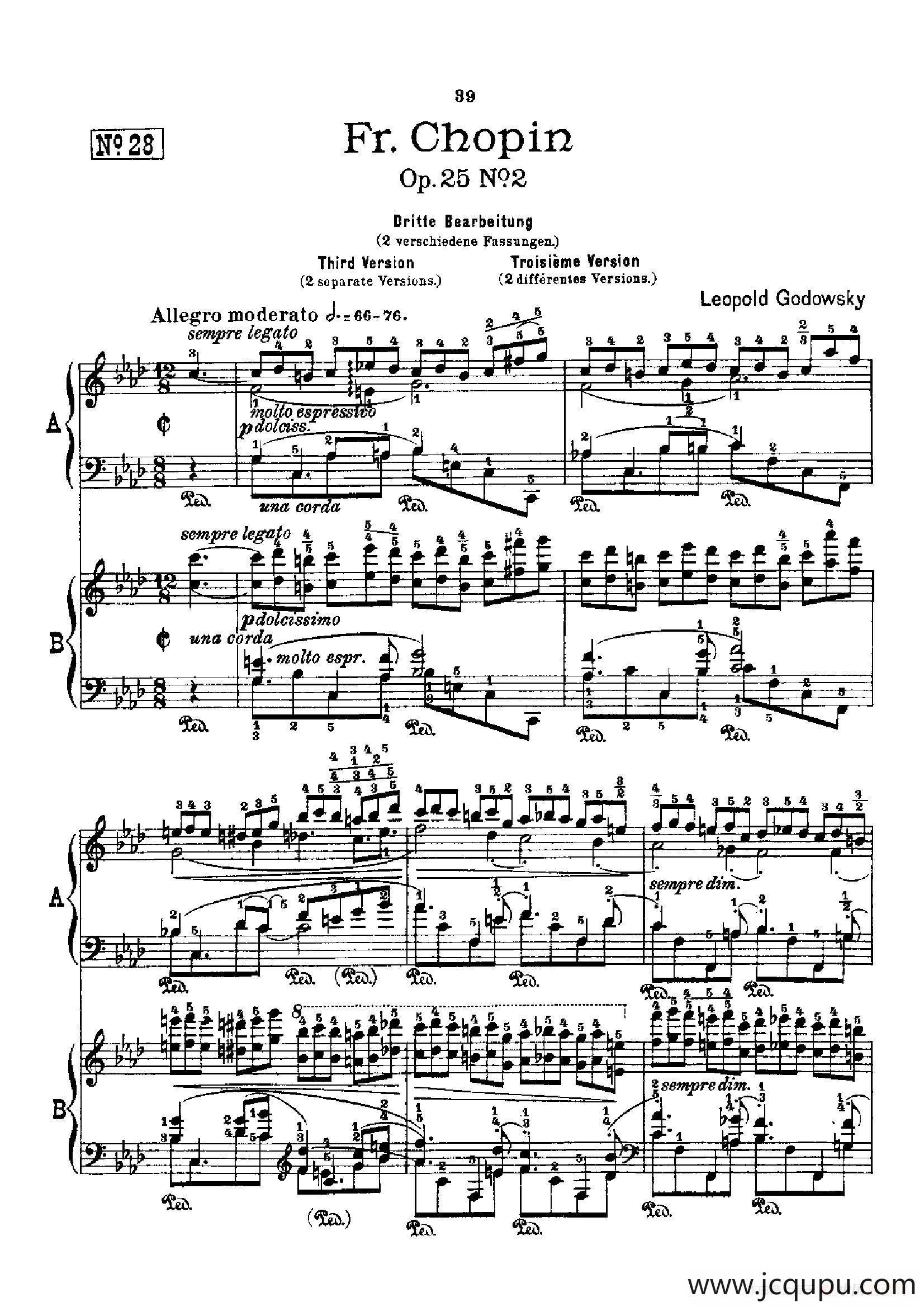 53首以肖邦练习曲为素材而作的练习曲（No.28）简谱