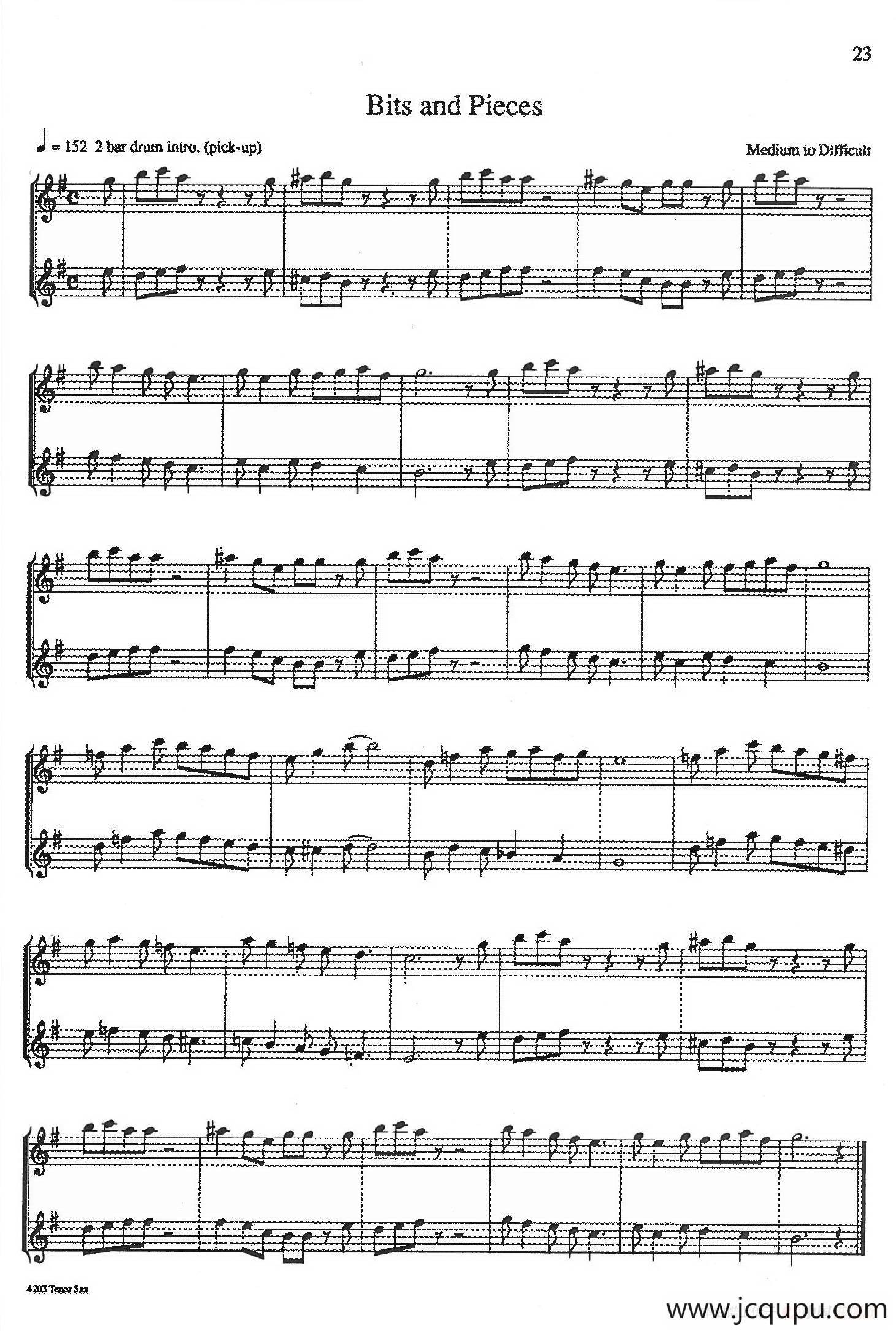 16首爵士二重奏：Bits and Pieces简谱