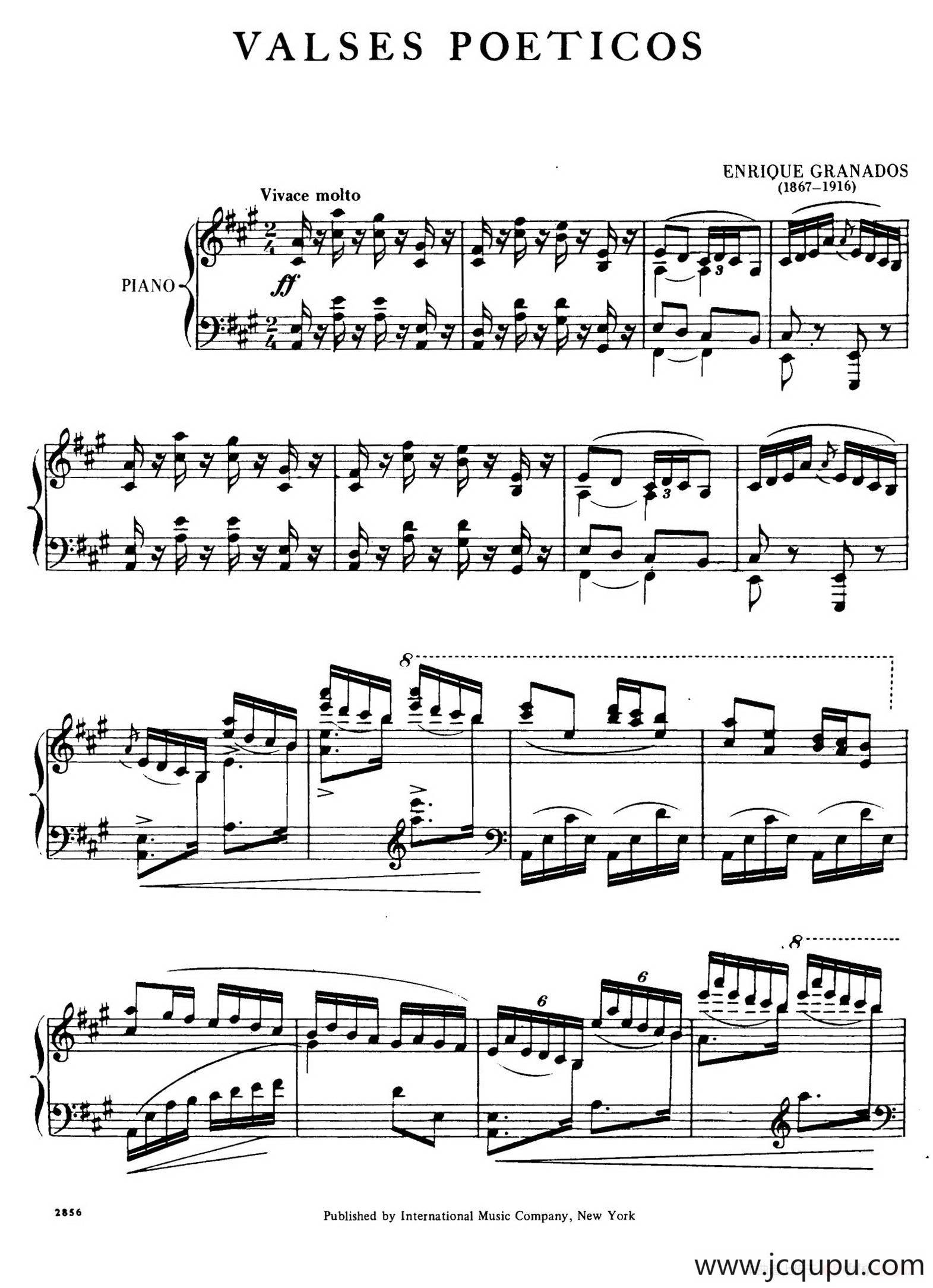 Valses Poéticos（诗意圆舞曲）简谱