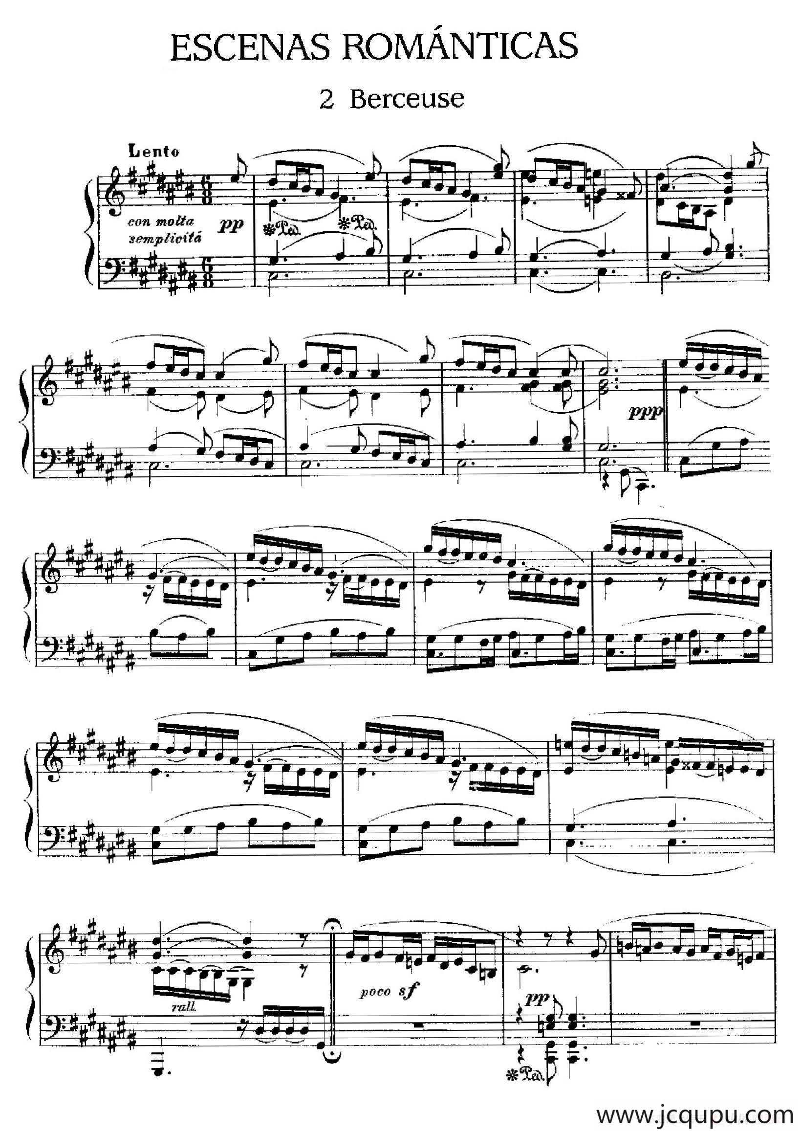Escenas Románticas（浪漫的场景·2）简谱