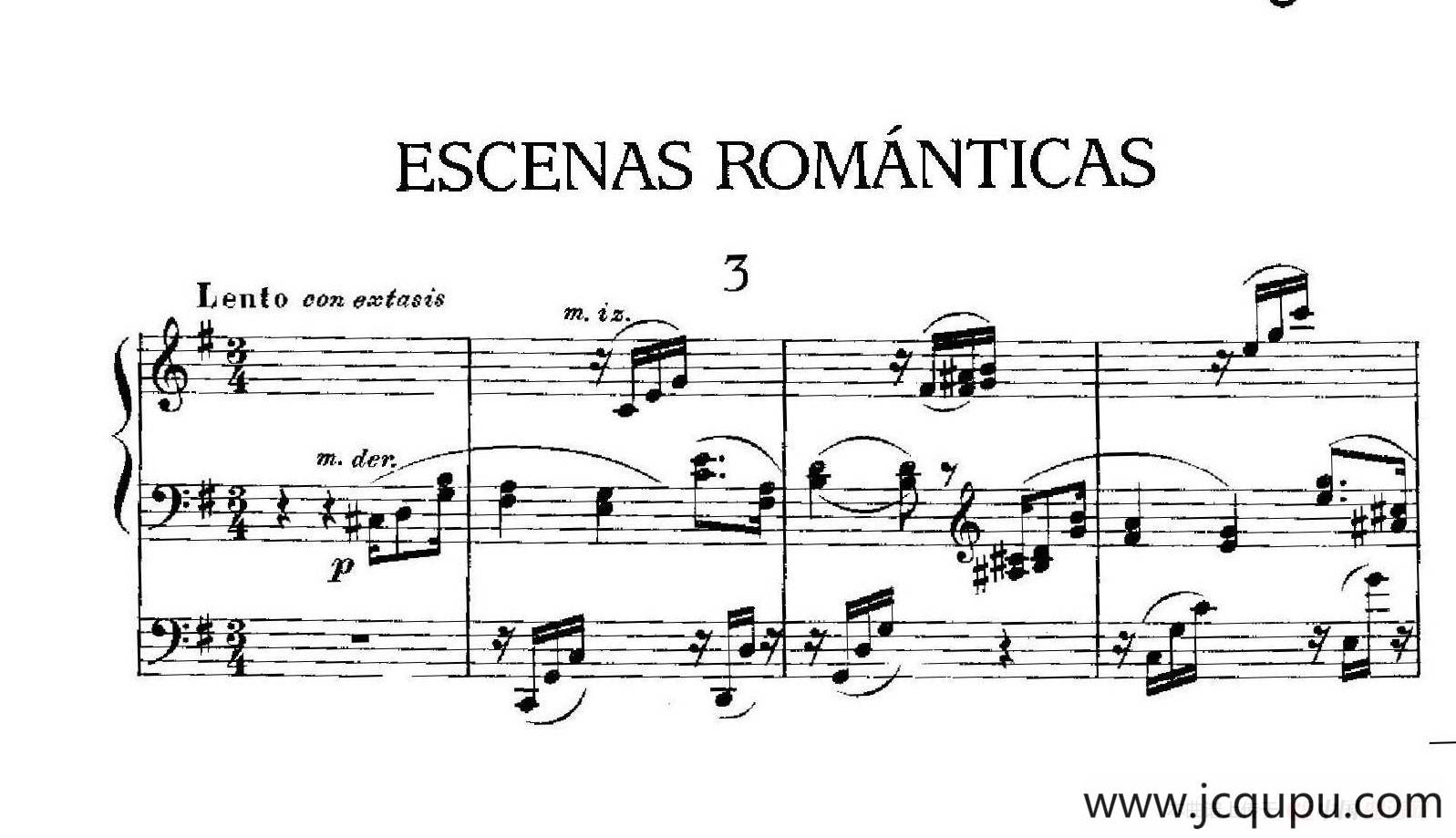 Escenas Románticas（浪漫的场景·3）简谱