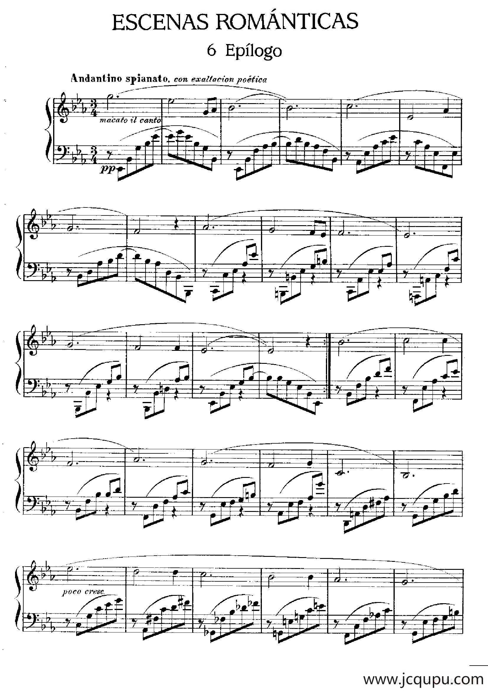 Escenas Románticas（浪漫的场景·6）简谱