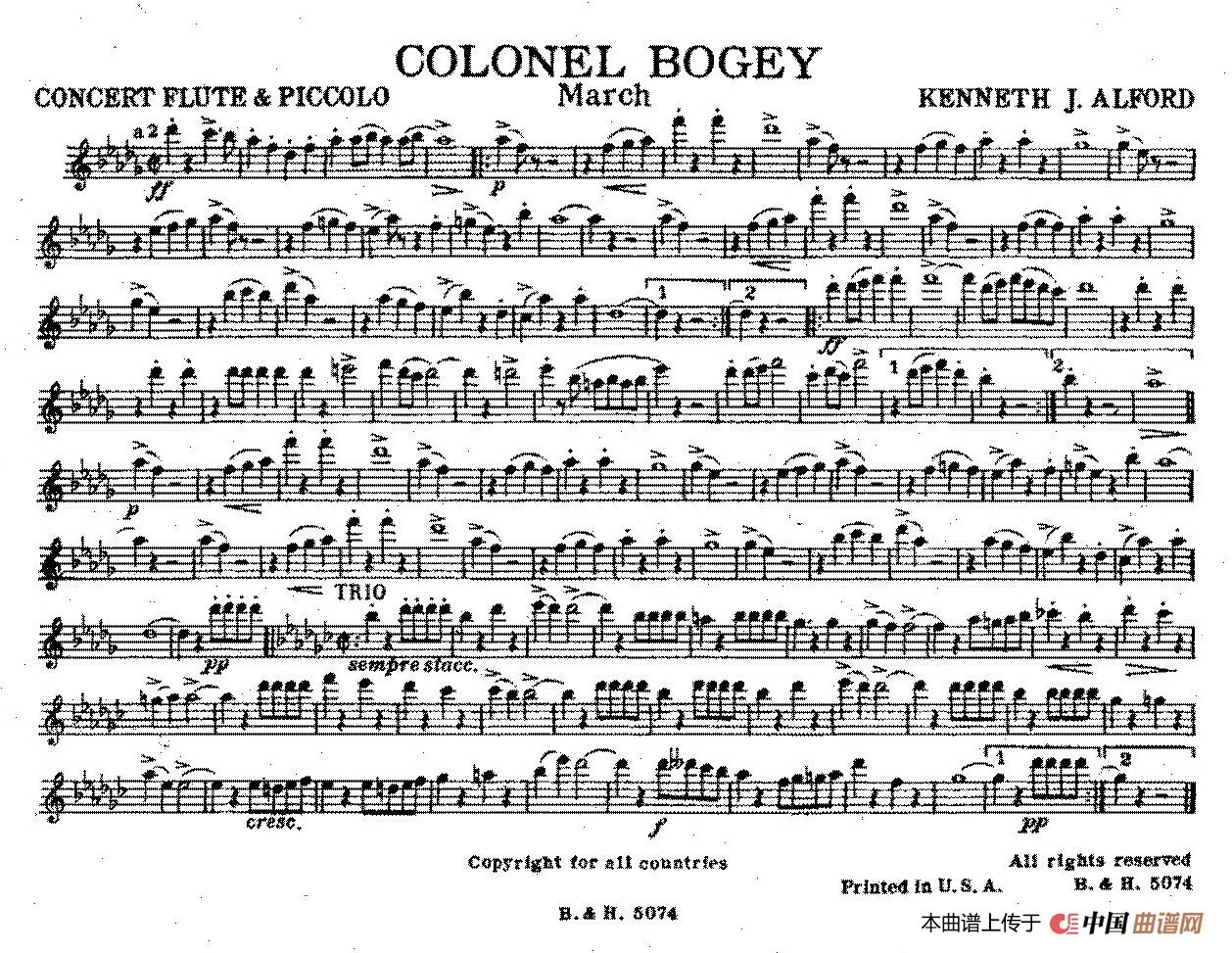 Colonel Bogey（分谱合集）简谱