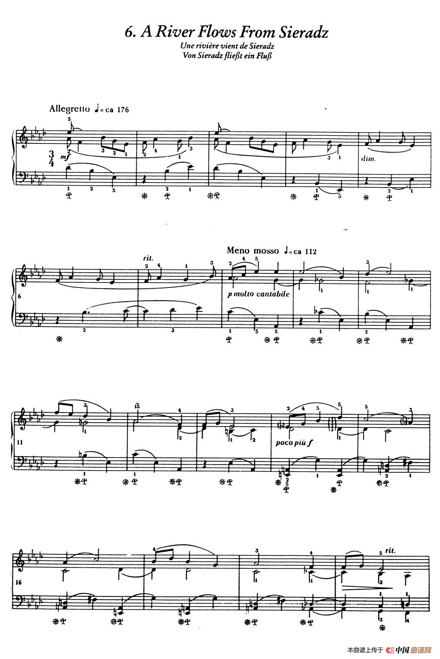 12 Folk Melodies（十二首民间曲调·6）简谱