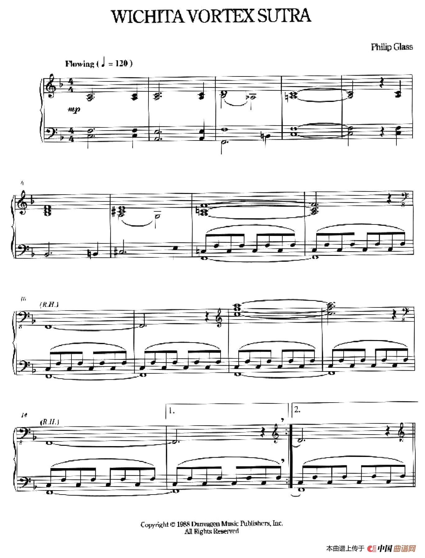Wichita Vortex Sutra（威奇托漩涡佛经）简谱