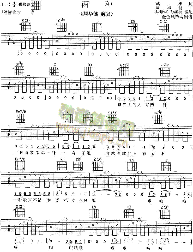 两种简谱