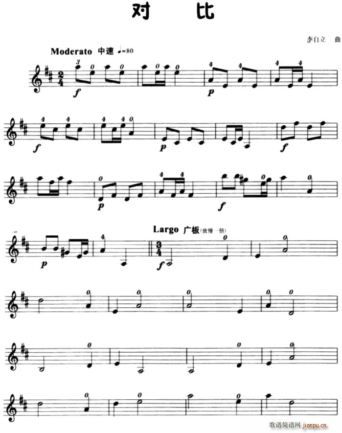 对比简谱