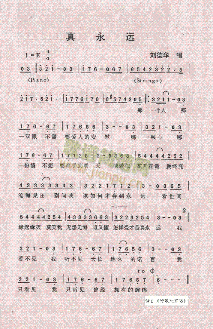真永远简谱