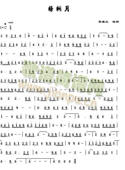 梧桐月简谱