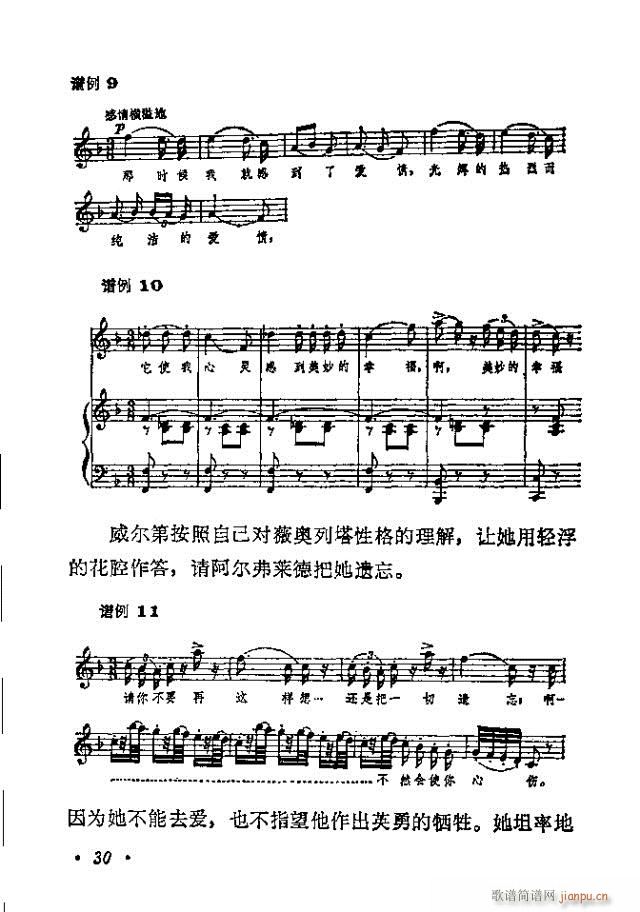 歌剧《茶花女》含目录1-30简谱