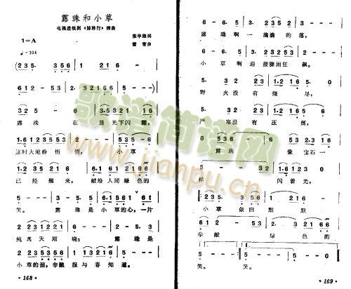 露珠和小草简谱