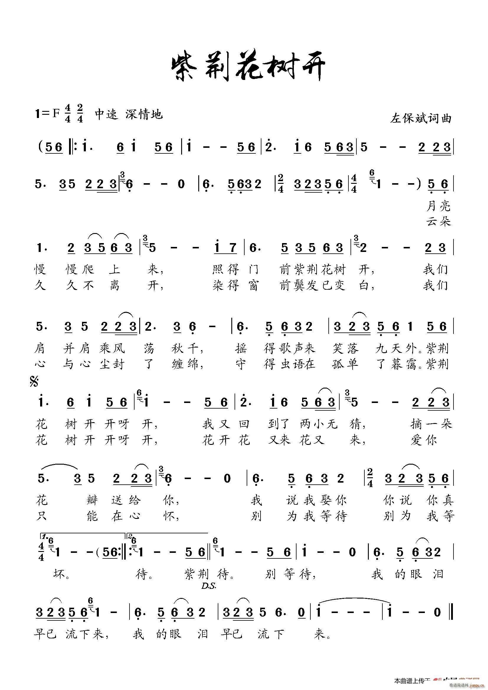 紫荆树花开简谱
