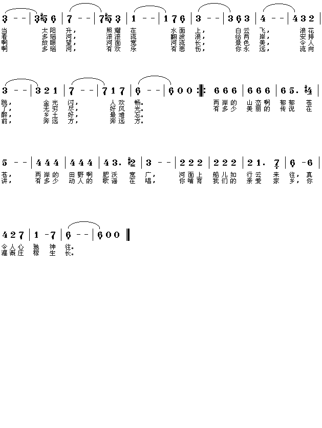(罗)伊凡诺维奇:多瑙河之波(简谱)简谱