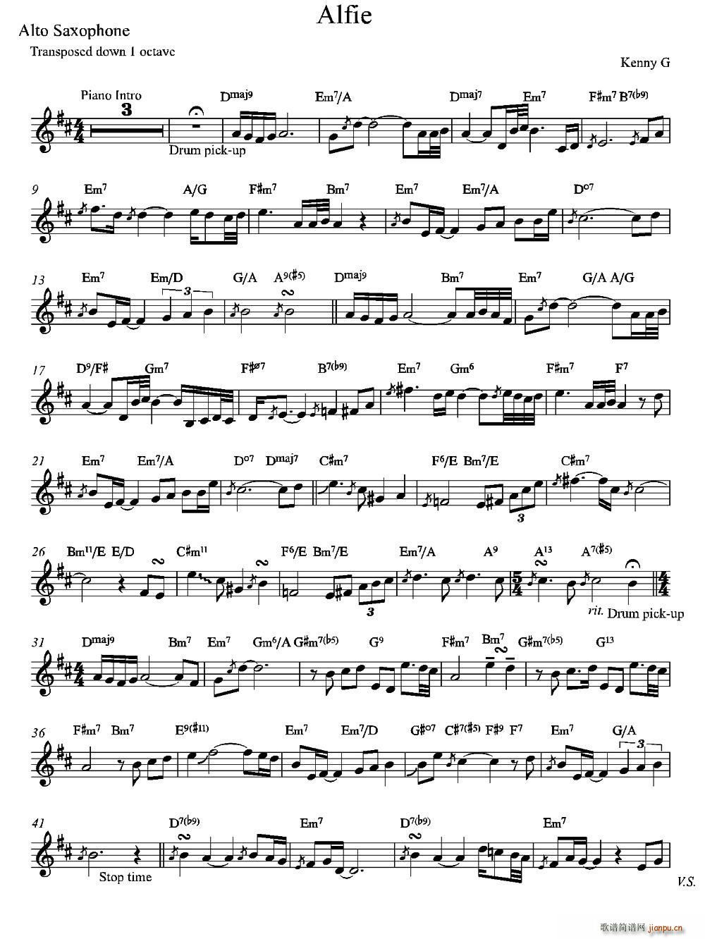 Alfie简谱
