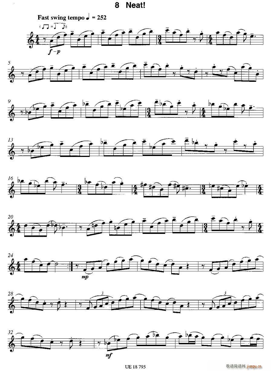 Neat!（12首现代风格练习曲之8）简谱