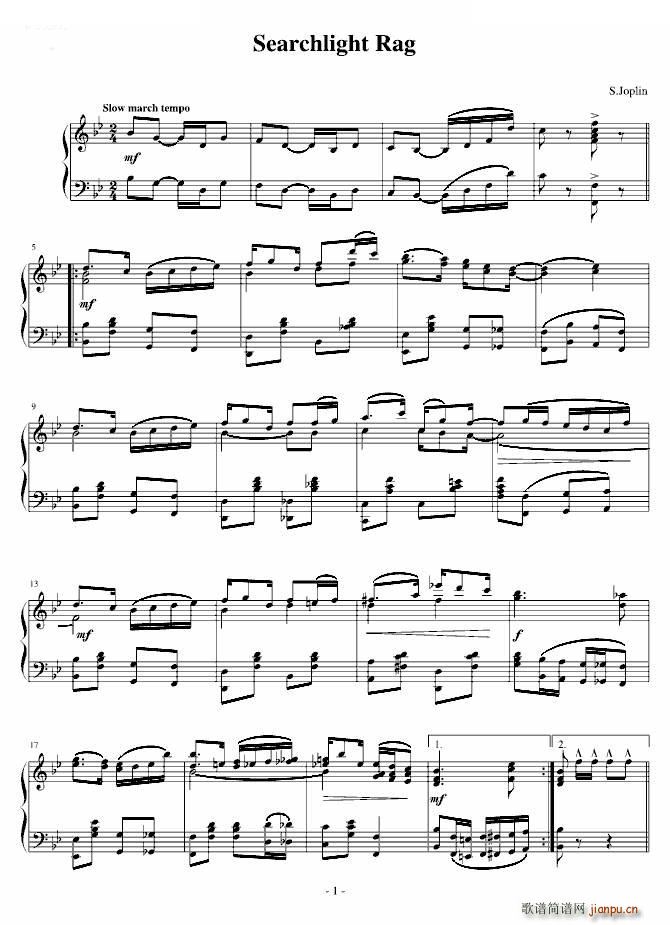 探照灯拉格简谱