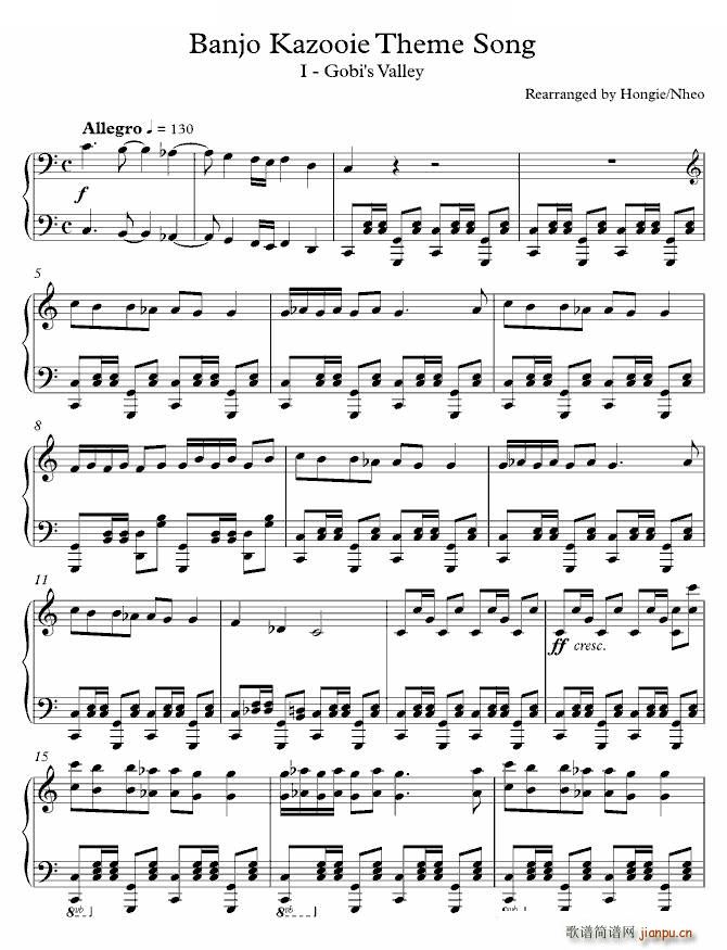 Banjo Kazooie Music简谱