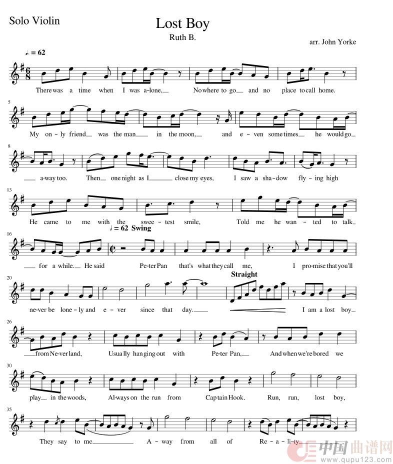 Lost Boy简谱