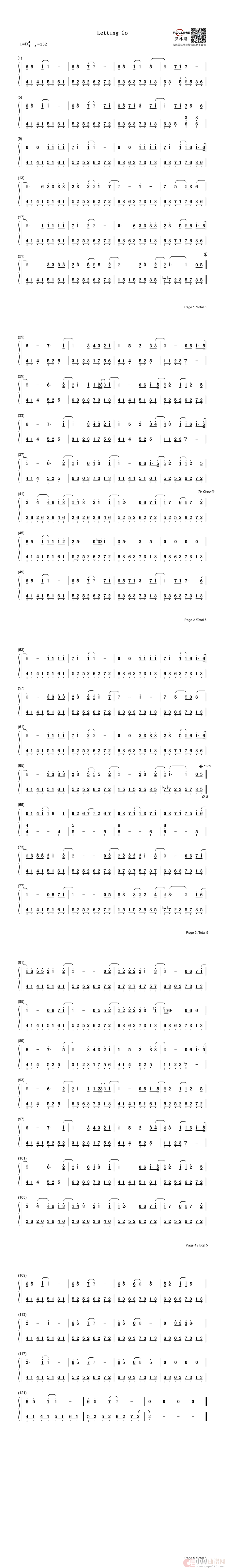 Letting Go简谱