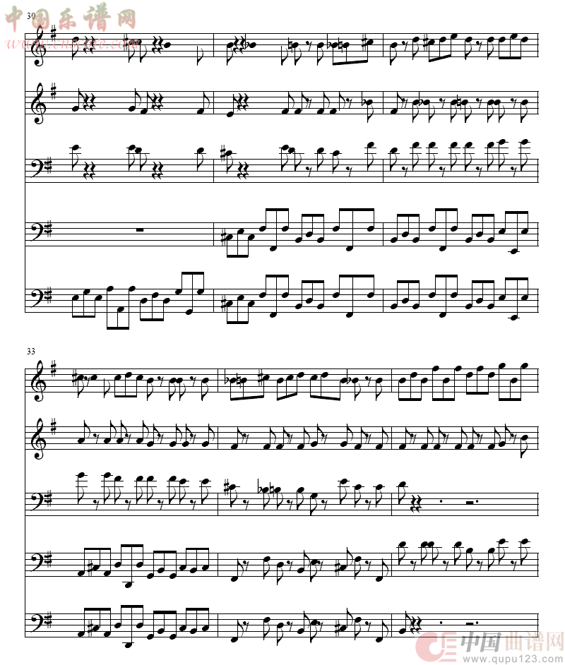 巴赫Ｇ大调铜管五重奏06-10简谱